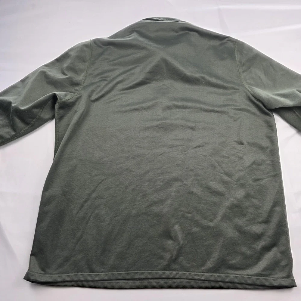 Vintage K-L Mfg Co Sleep Shirt Mens XL Green Mock Neck Zip Thermal Military
